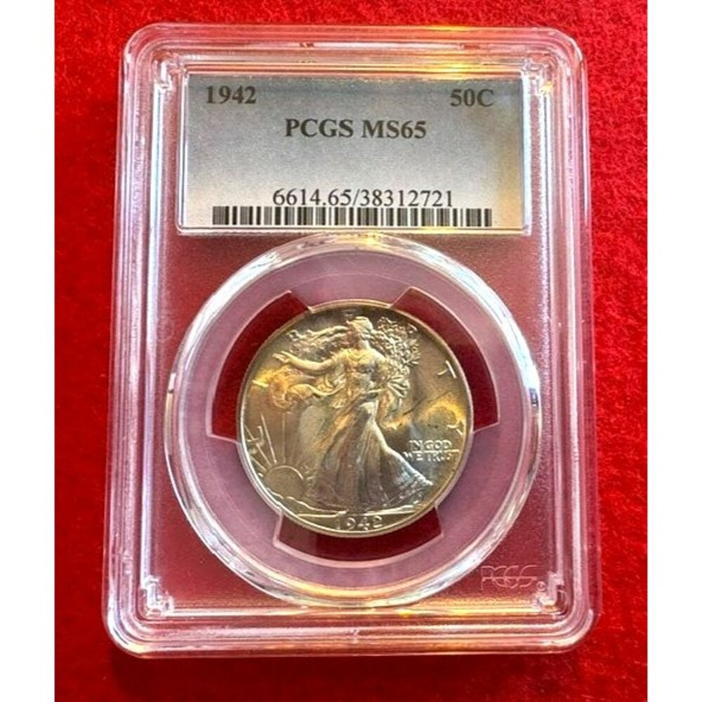 1942 50C Walking Liberty Half Dollar PCGS MS65